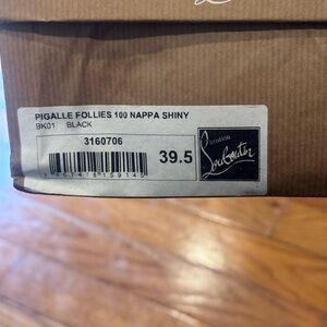 Christian Louboutin Black Nappa Shiny Heels